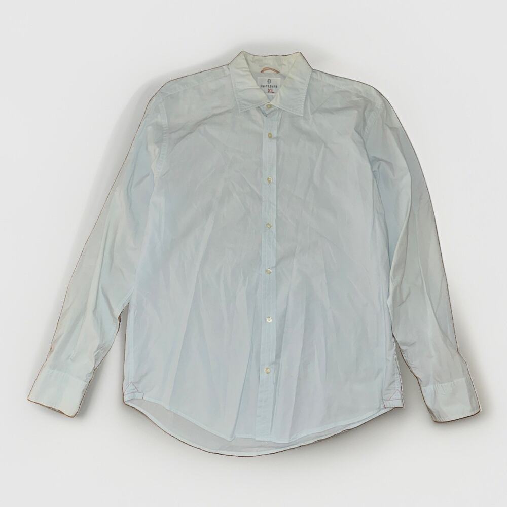Hartford Men’s XL Shirt Blue 22x29 Preppy Casual Techwear